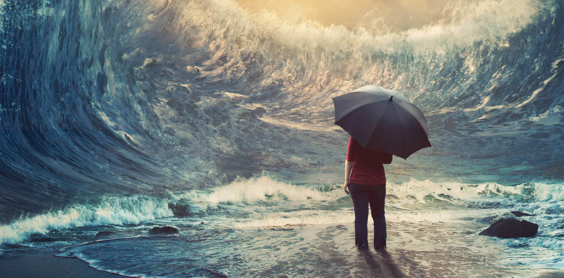 Marketing tidal wave graphic