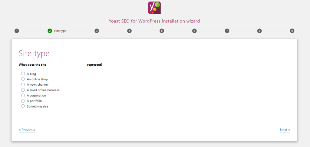 Yoast Site Type Feature